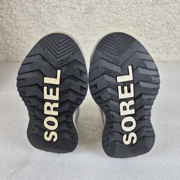 Sorel Toddler 8 Waterproof Winter Boots Gray Tan Suede Felt Duck Boot - Picture 7 of 10